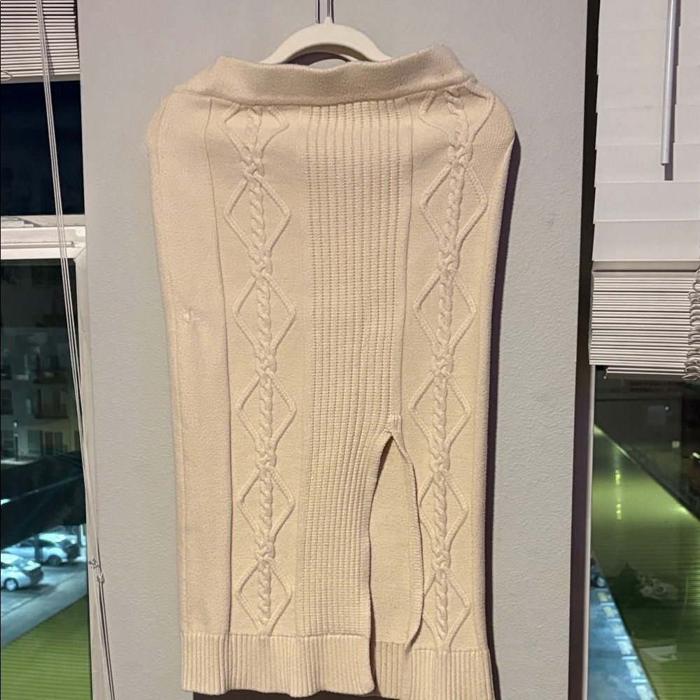 DKNY Cream Knit Skirt